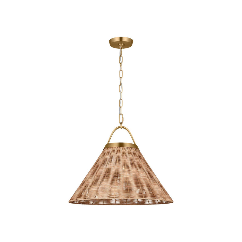 Visual Comfort Studio CP1431BBS One Light Pendant, Burnished Brass
