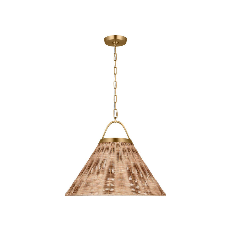 Visual Comfort Studio CP1431BBS One Light Pendant, Burnished Brass