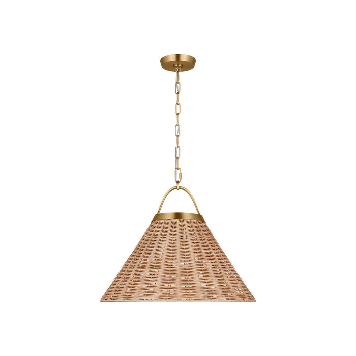 Visual Comfort Studio CP1431BBS One Light Pendant, Burnished Brass