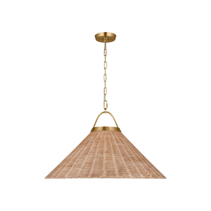 Visual Comfort Studio CP1431BBS One Light Pendant, Burnished Brass