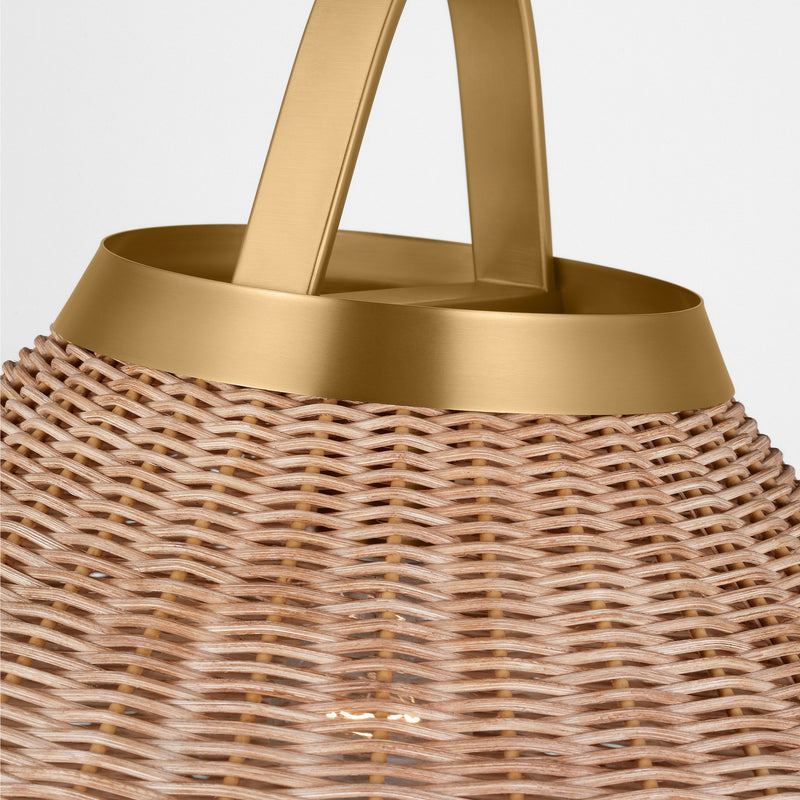 Visual Comfort Studio CP1441BBS One Light Pendant, Burnished Brass