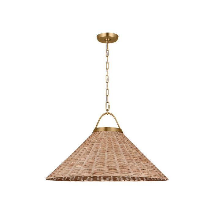 Visual Comfort Studio CP1441BBS One Light Pendant, Burnished Brass