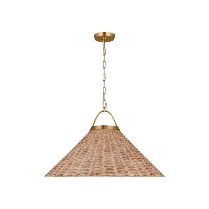 Visual Comfort Studio CP1441BBS One Light Pendant, Burnished Brass