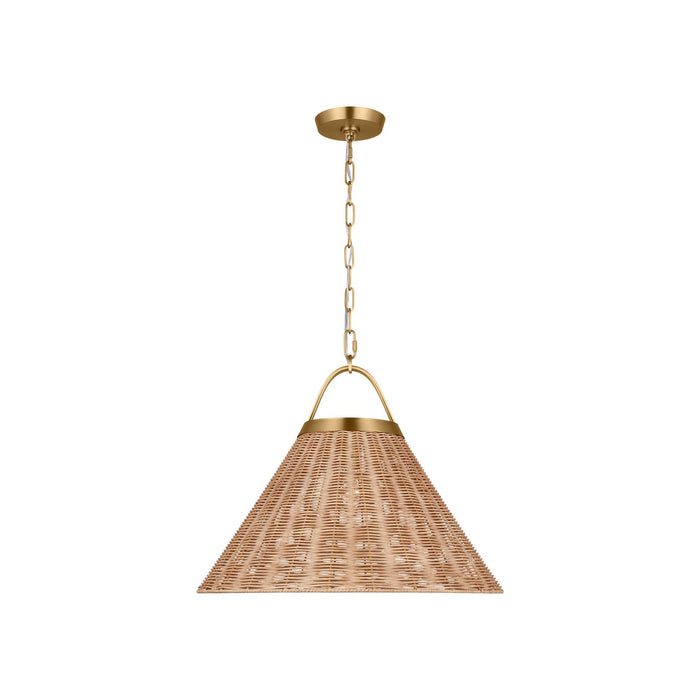 Visual Comfort Studio CP1441BBS One Light Pendant, Burnished Brass