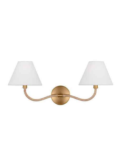 Visual Comfort Studio CW1302BBS Two Light Wall Sconce, Burnished Brass