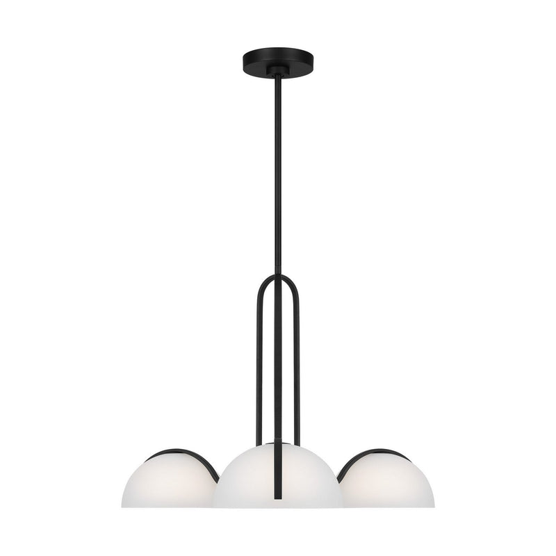 Visual Comfort Studio KC1133MBK Three Light Chandelier, Midnight Black (Display - Final Sale)