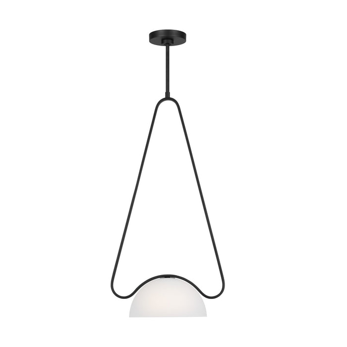 Visual Comfort Studio KP1151MBK One Light Pendant, Midnight Black