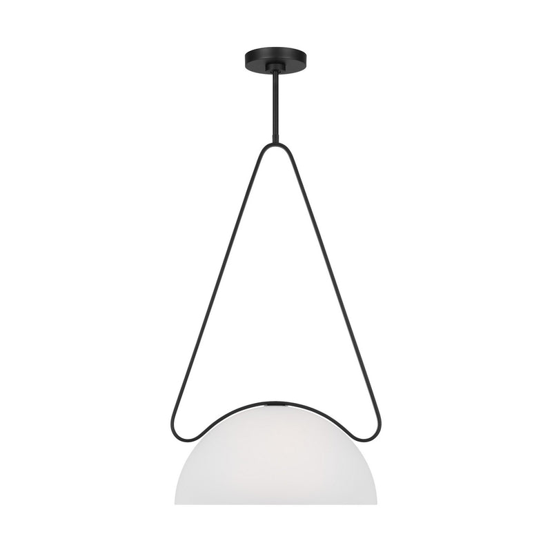 Visual Comfort Studio KP1161MBK One Light Pendant, Midnight Black