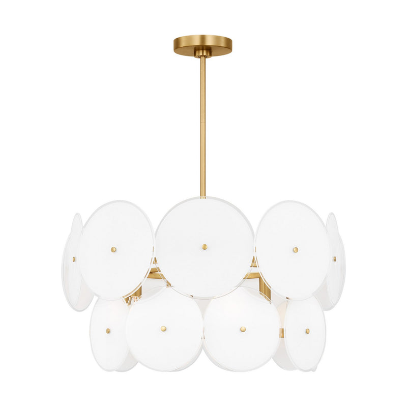 Visual Comfort Studio KSC1106BBS Six Light Chandelier, Burnished Brass