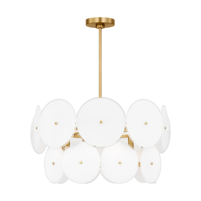 Visual Comfort Studio KSC1106BBS Six Light Chandelier, Burnished Brass