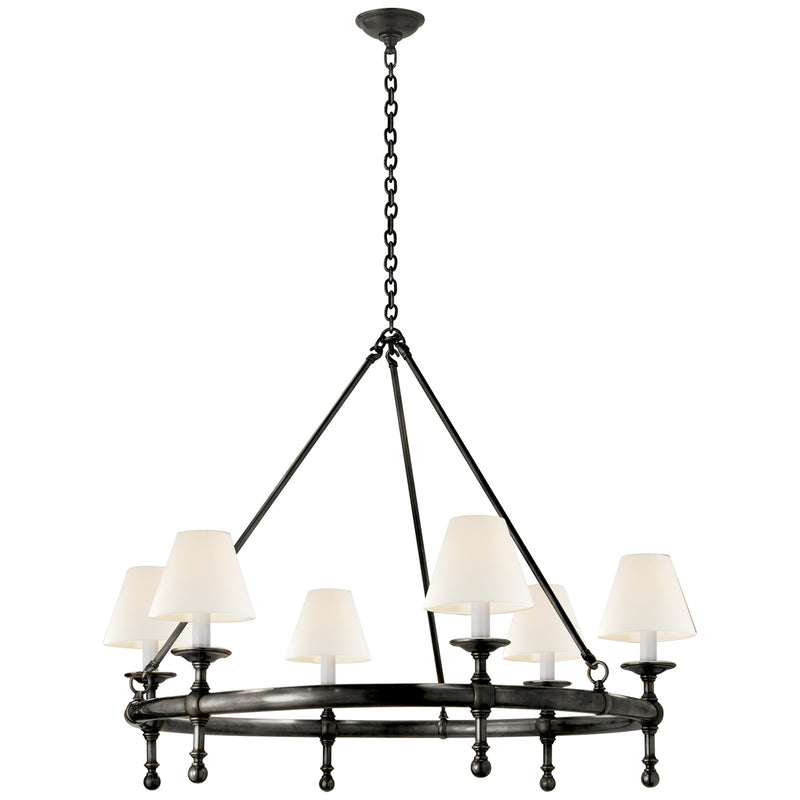 Visual Comfort Signature SL 5812BZ-L Six Light Chandelier, Bronze