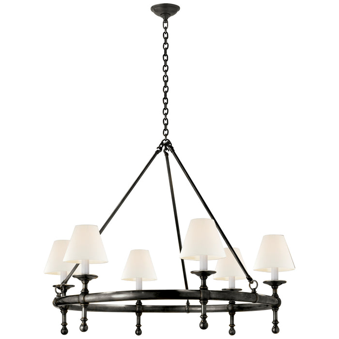 Visual Comfort Signature SL 5812BZ-L Six Light Chandelier, Bronze