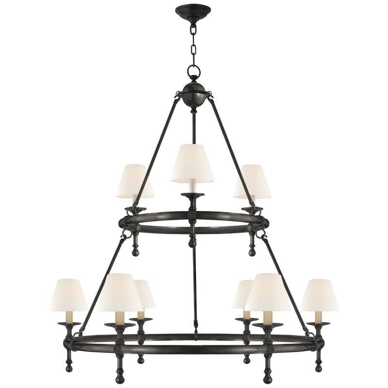 Visual Comfort Signature SL 5813BZ-L Nine Light Chandelier, Bronze