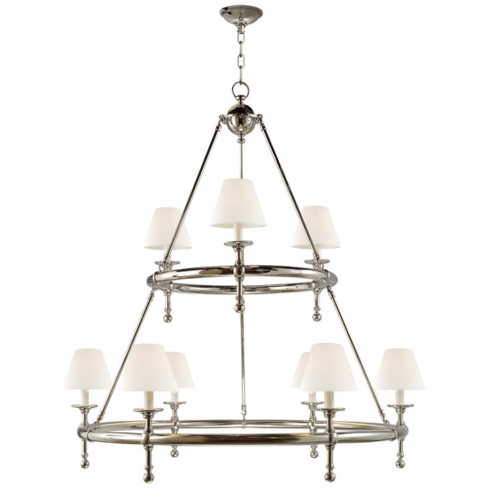 Visual Comfort Signature SL 5813PN-L Nine Light Chandelier, Polished Nickel