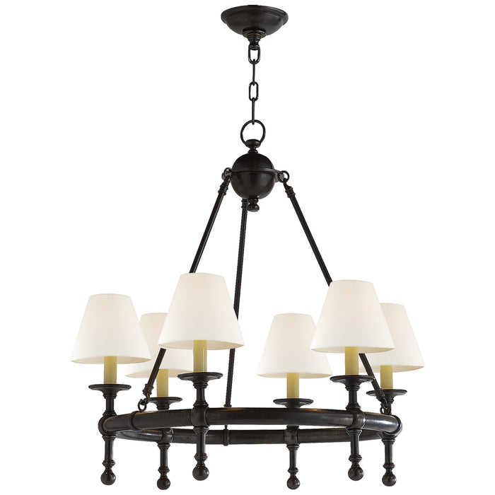 Visual Comfort Signature SL 5814BZ-L Six Light Chandelier, Bronze