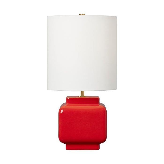 Visual Comfort Studio KST1161CLR1 One Light Table Lamp, Lucent Red