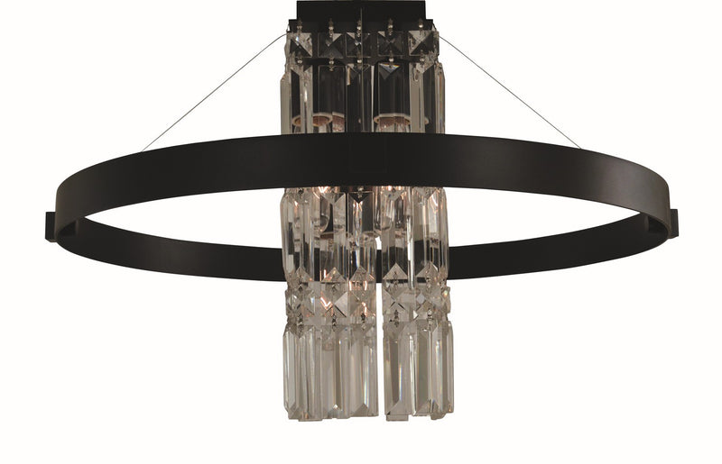 Framburg 5734 MBLACK Five Light Flush Mount, Matte Black