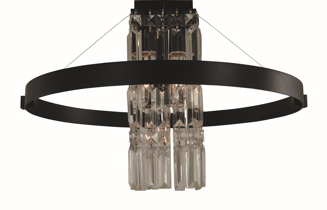 Framburg 5734 MBLACK Five Light Flush Mount, Matte Black