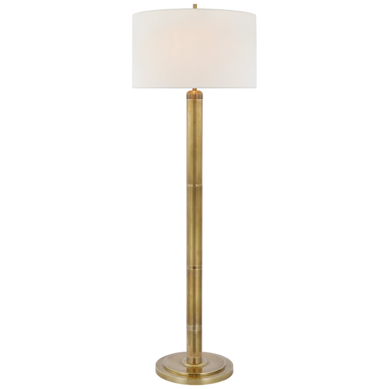 Visual Comfort Signature TOB 1000HAB-L Two Light Floor Lamp, Hand-Rubbed Antique Brass