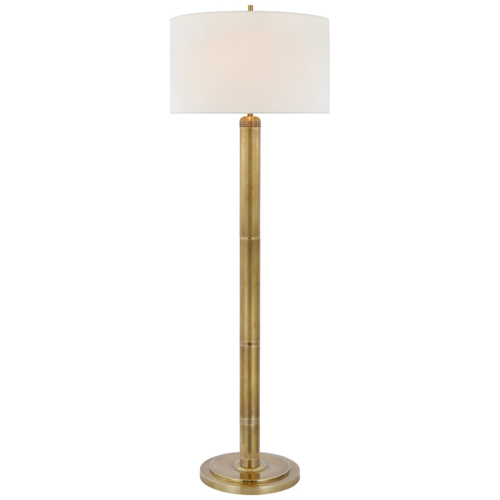 Visual Comfort Signature TOB 1000HAB-L Two Light Floor Lamp, Hand-Rubbed Antique Brass