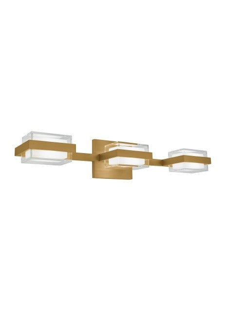 Visual Comfort Modern 700BCKMD3HNB-LED930-277 LED Bath Vanity, Natural Brass