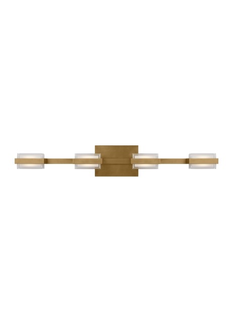 Visual Comfort Modern 700BCKMD4NB-LED930 LED Bath Vanity, Natural Brass