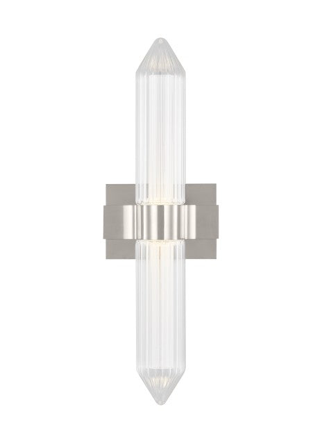 Visual Comfort Modern 700BCLGSN23N-LED927-277 LED Bath Vanity, Polished Nickel