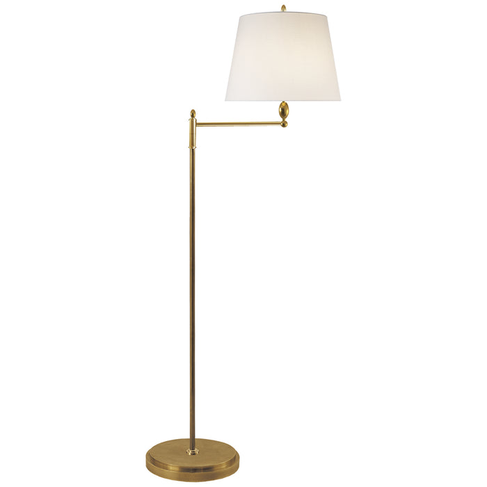 Visual Comfort Signature TOB 1201HAB-L One Light Floor Lamp, Hand-Rubbed Antique Brass
