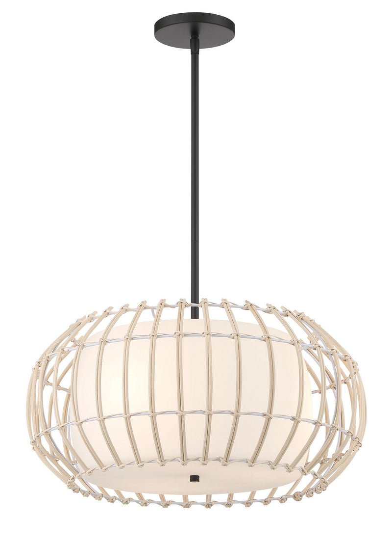 Minka-Lavery 1105-66A Three Light Pendant, Coal