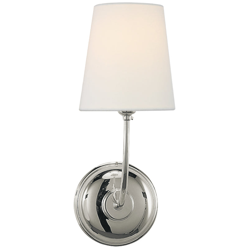 Visual Comfort Signature TOB 2007PN-L One Light Wall Sconce, Polished Nickel