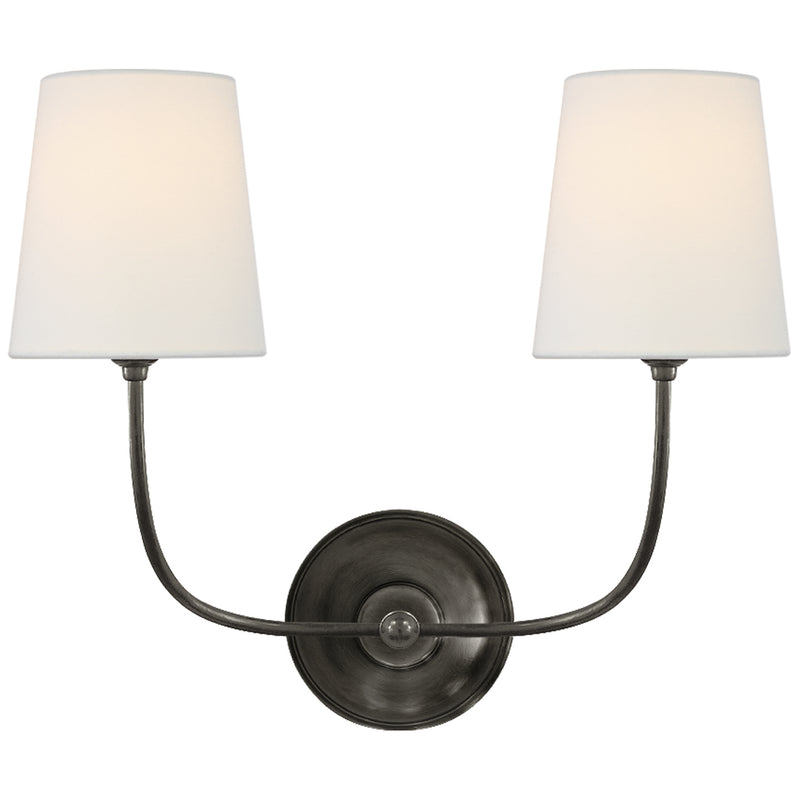 Visual Comfort Signature TOB 2008BZ-L Two Light Wall Sconce, Bronze