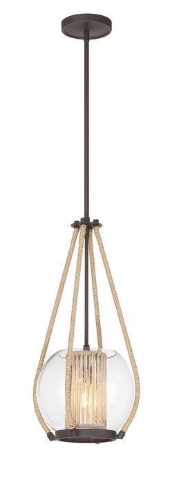 Minka-Lavery 3194-287 One Light Pendant, Sand Bronze