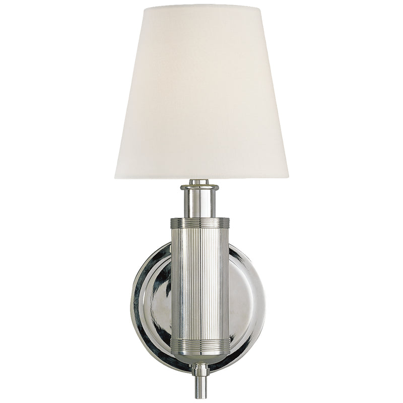 Visual Comfort Signature TOB 2010PN-L One Light Wall Sconce, Polished Nickel