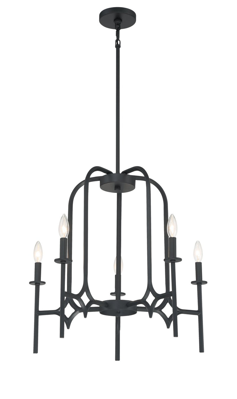 Minka-Lavery 5035-66A Five Light Chandelier, Coal