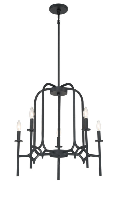 Minka-Lavery 5035-66A Five Light Chandelier, Coal