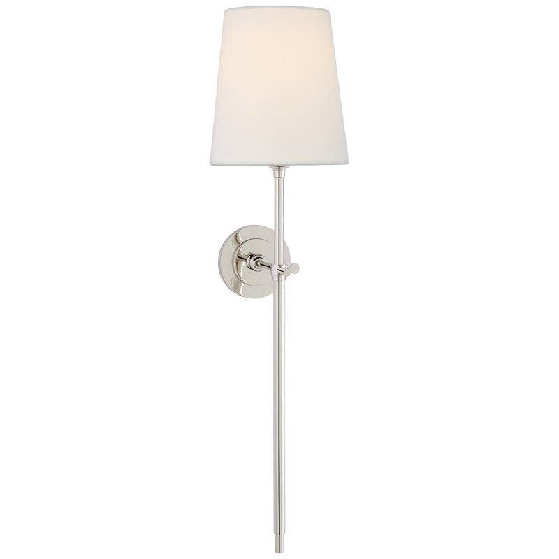 Visual Comfort Signature TOB 2024PN-L One Light Wall Sconce, Polished Nickel