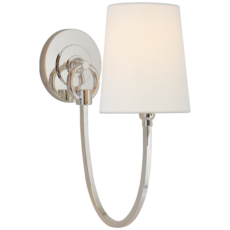 Visual Comfort Signature TOB 2125PN-L One Light Wall Sconce, Polished Nickel