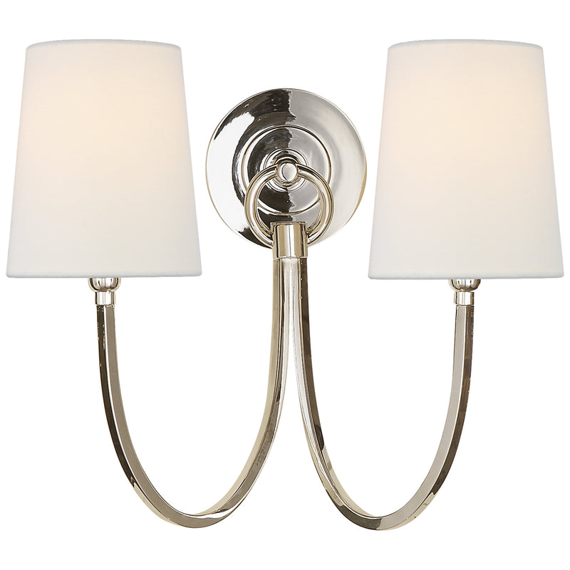 Visual Comfort Signature TOB 2126PN-L Two Light Wall Sconce, Polished Nickel