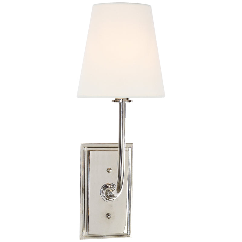Visual Comfort Signature TOB 2190PN-L One Light Wall Sconce, Polished Nickel