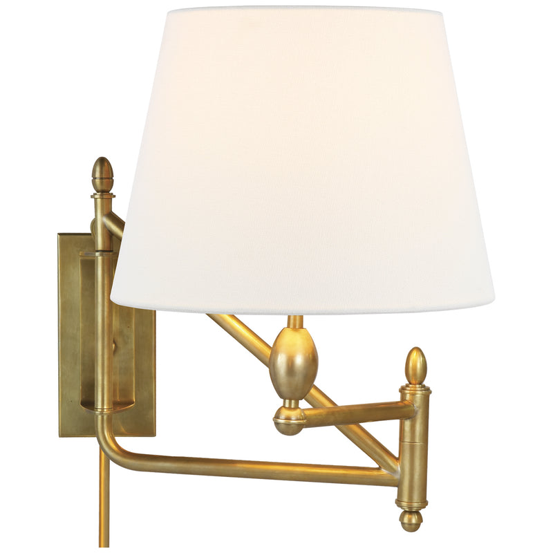 Visual Comfort Signature TOB 2203HAB-L One Light Wall Sconce, Hand-Rubbed Antique Brass