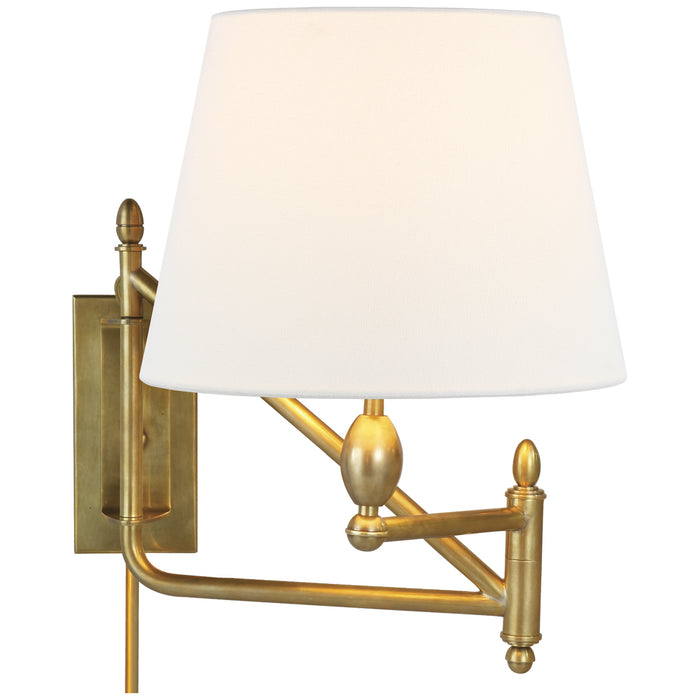 Visual Comfort Signature TOB 2203HAB-L One Light Wall Sconce, Hand-Rubbed Antique Brass
