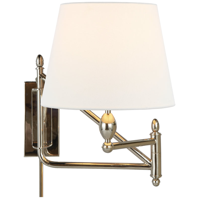 Visual Comfort Signature TOB 2203PN-L One Light Wall Sconce, Polished Nickel
