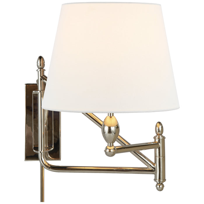 Visual Comfort Signature TOB 2203PN-L One Light Wall Sconce, Polished Nickel