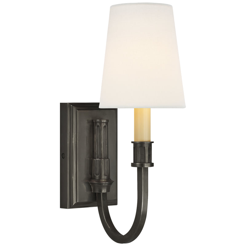 Visual Comfort Signature TOB 2327BZ-L One Light Wall Sconce, Bronze