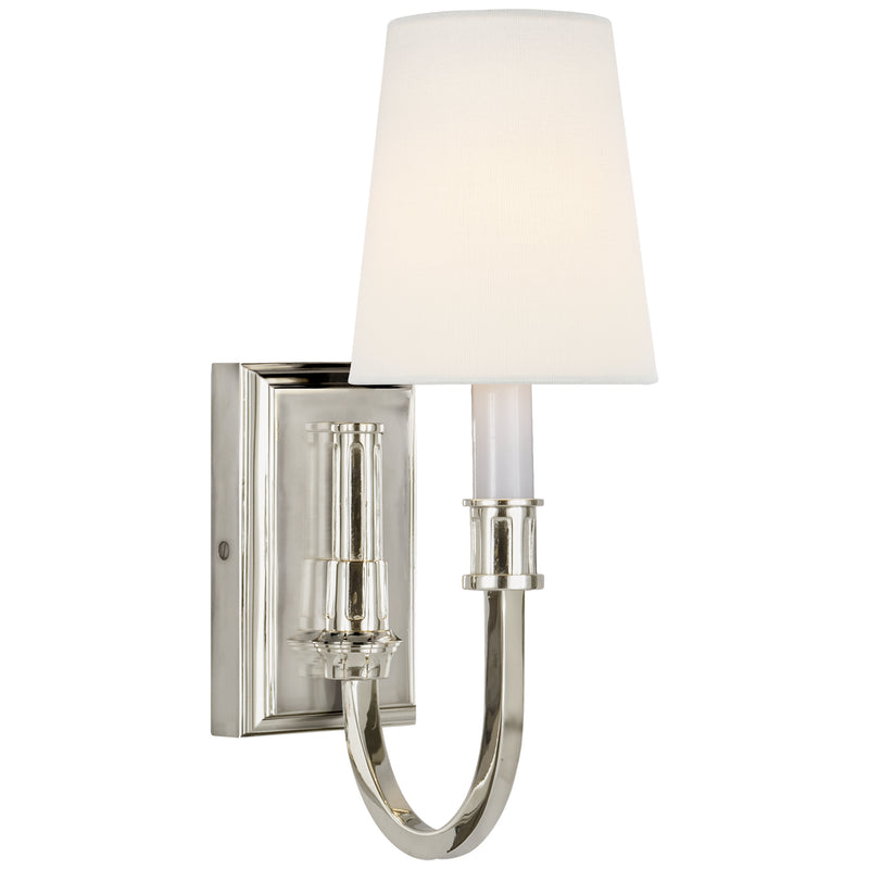 Visual Comfort Signature TOB 2327PN-L One Light Wall Sconce, Polished Nickel