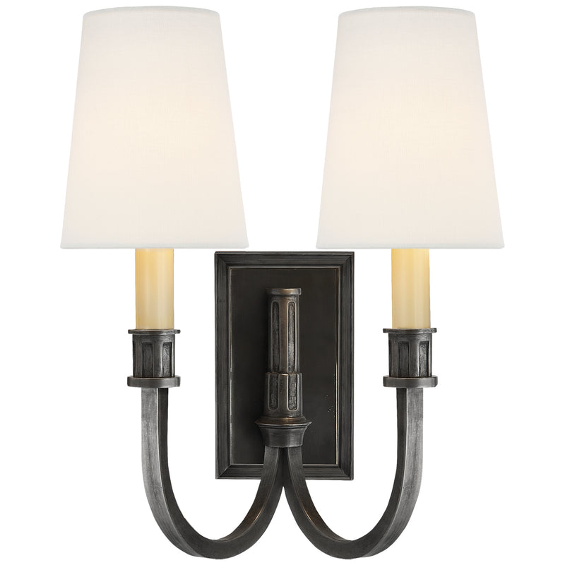 Visual Comfort Signature TOB 2328BZ-L Two Light Wall Sconce, Bronze