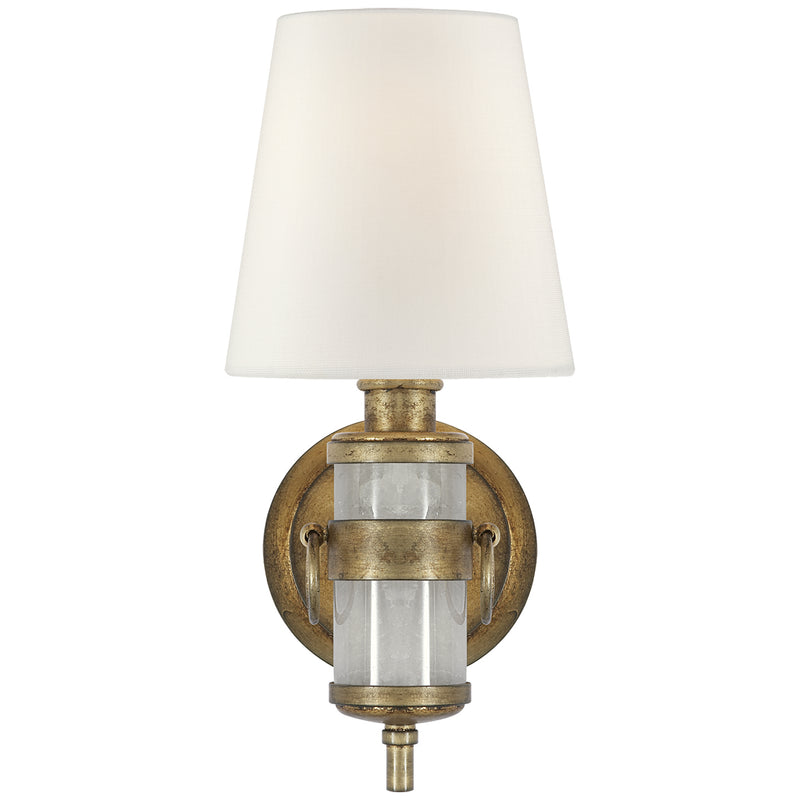 Visual Comfort Signature TOB 2730Q-L One Light Wall Sconce, Natural Quartz Stone