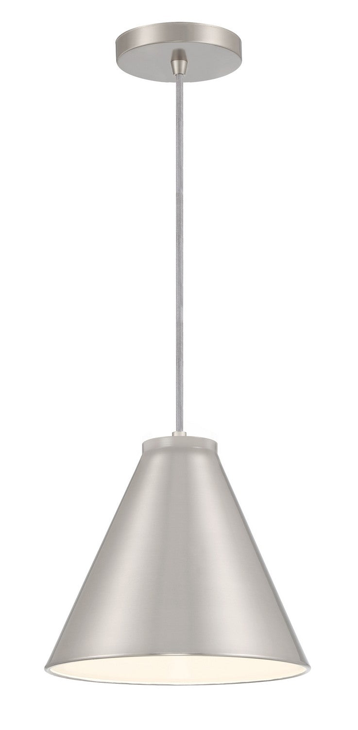 Minka-Lavery 6201-84 One Light Hanging Lantern, Brushed Nickel