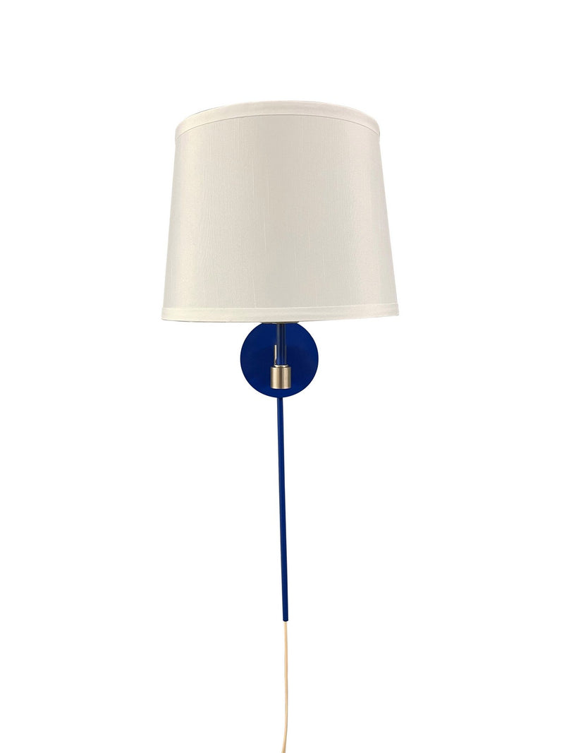 House of Troy S575-COSN One Light Wall Swing Lamp, Colbalt/Satin Nickel