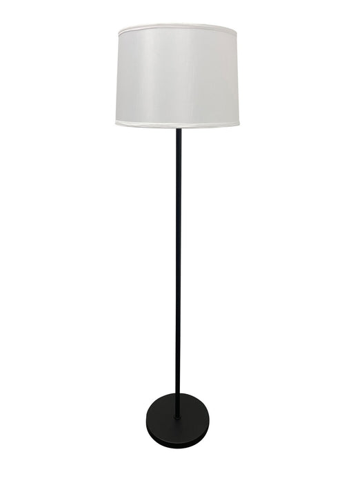 House of Troy S500-BLKSN One Light Floor Lamp, Black/Satin Nickel